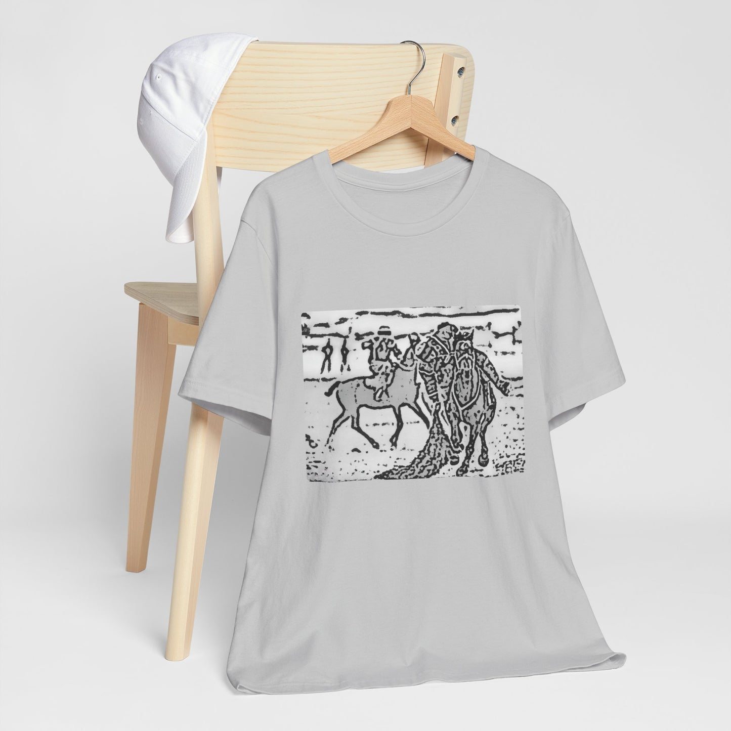 Vintage Buzkashe Art Unisex Short Sleeve Tee - horse lovers