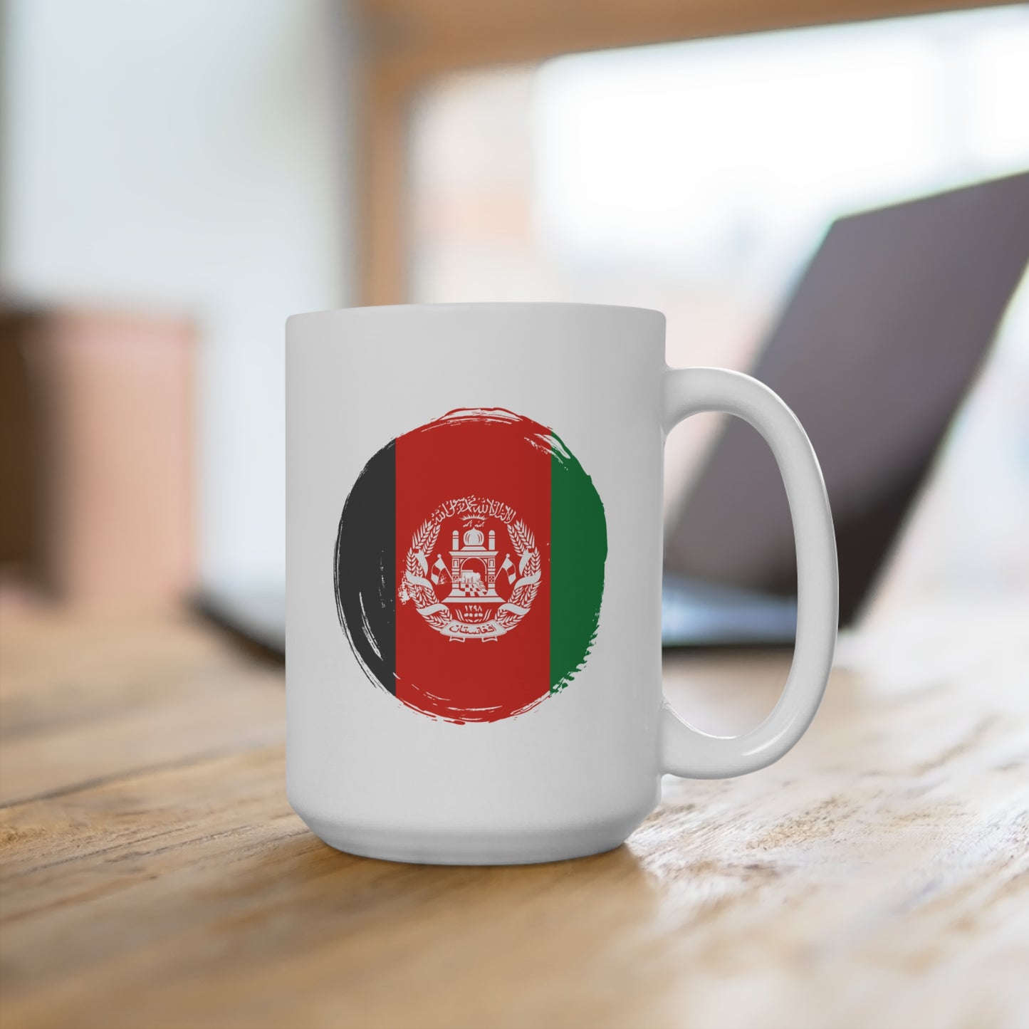 Afghan Flag Mug 15oz - Vibrant Design for Coffee Lovers