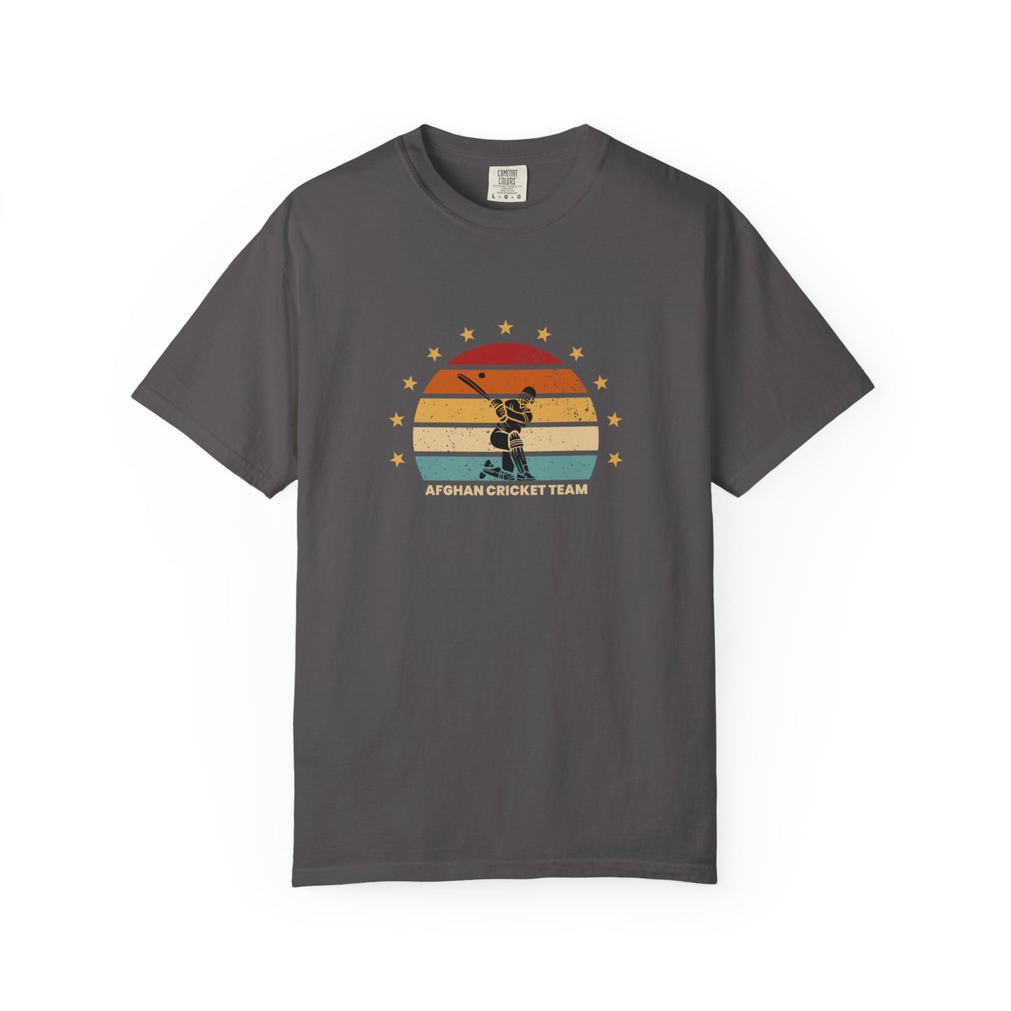 Retro Afghan Cricket Team T-Shirt - Unisex Garment-Dyed Tee