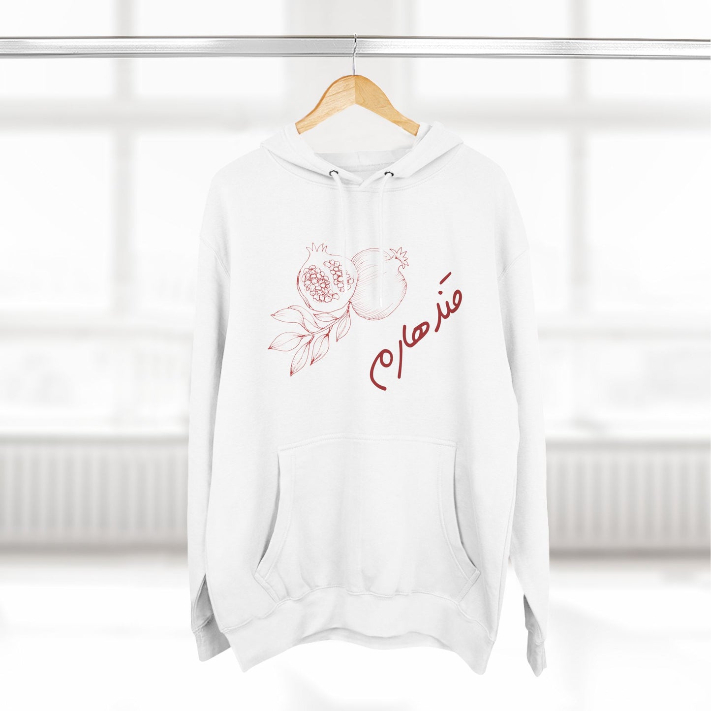 Kandahar Pomegranate Graphic Fleece Hoodie - Cozy Style for Nature Lovers