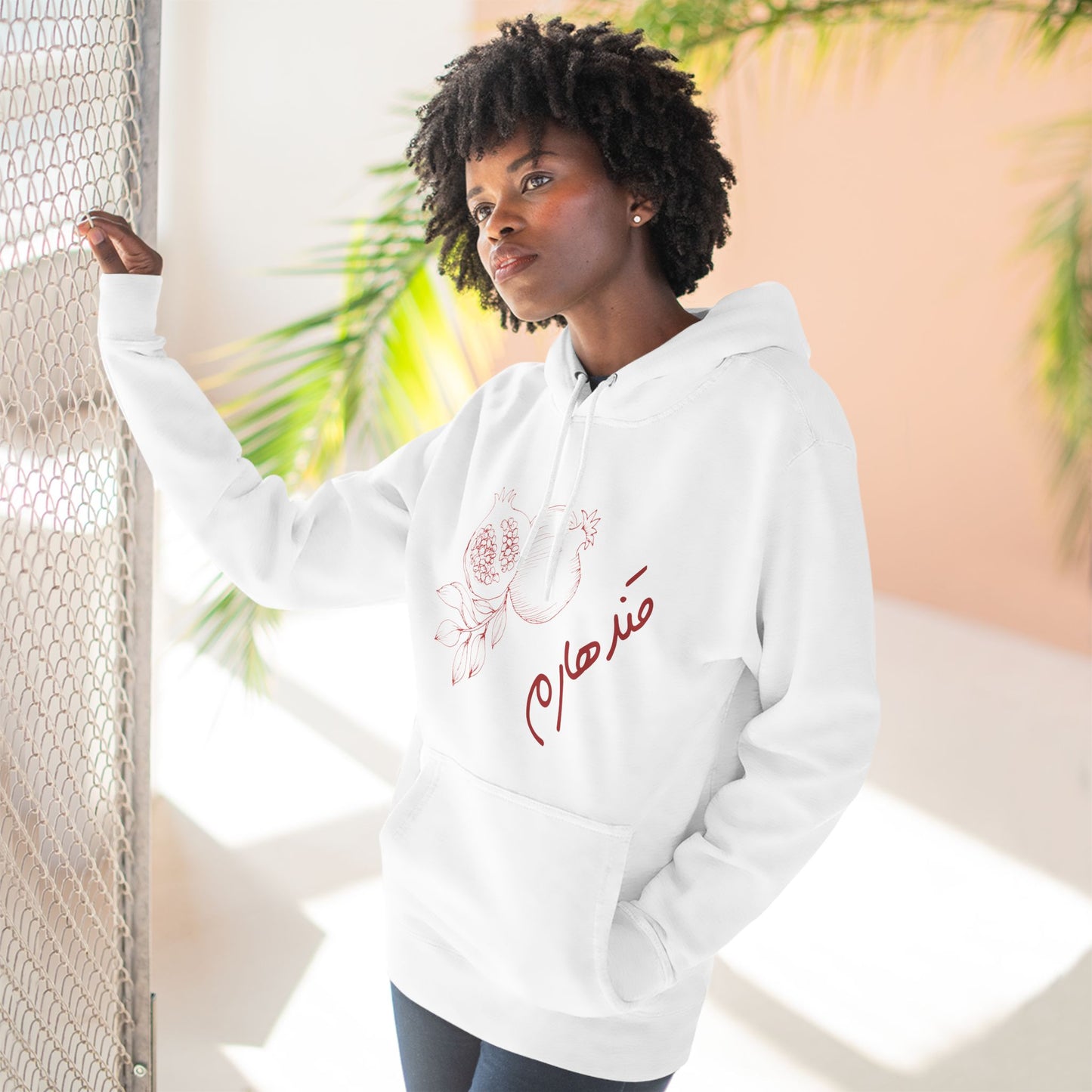 Kandahar Pomegranate Graphic Fleece Hoodie - Cozy Style for Nature Lovers