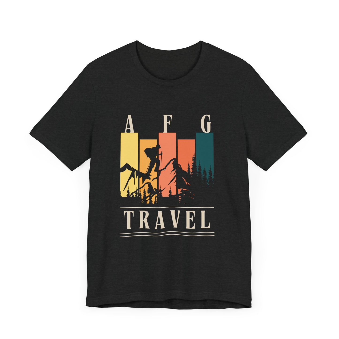 AFG Travel Unisex Jersey Short Sleeve Tee - Vintage Outdoor Adventure Tee