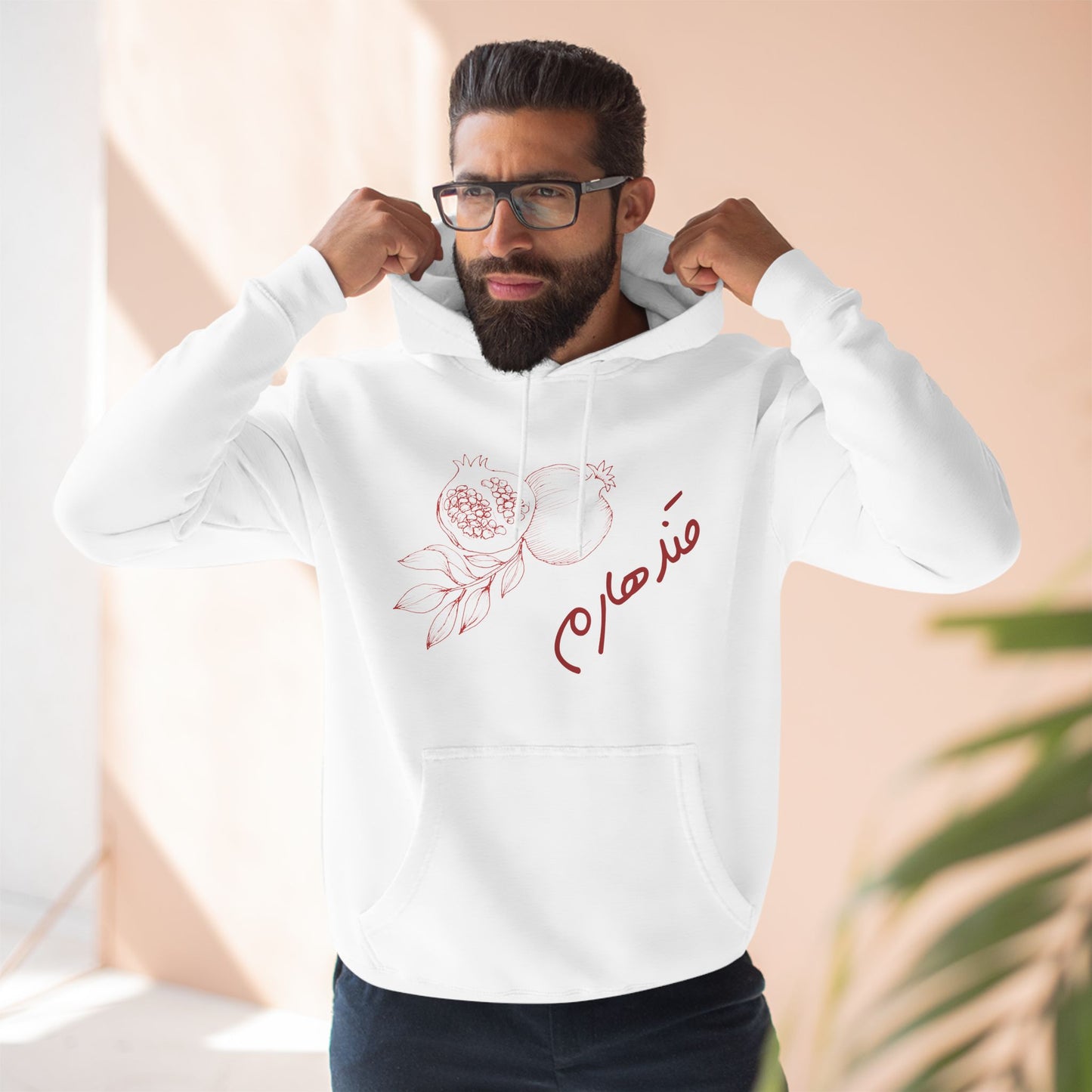 Kandahar Pomegranate Graphic Fleece Hoodie - Cozy Style for Nature Lovers