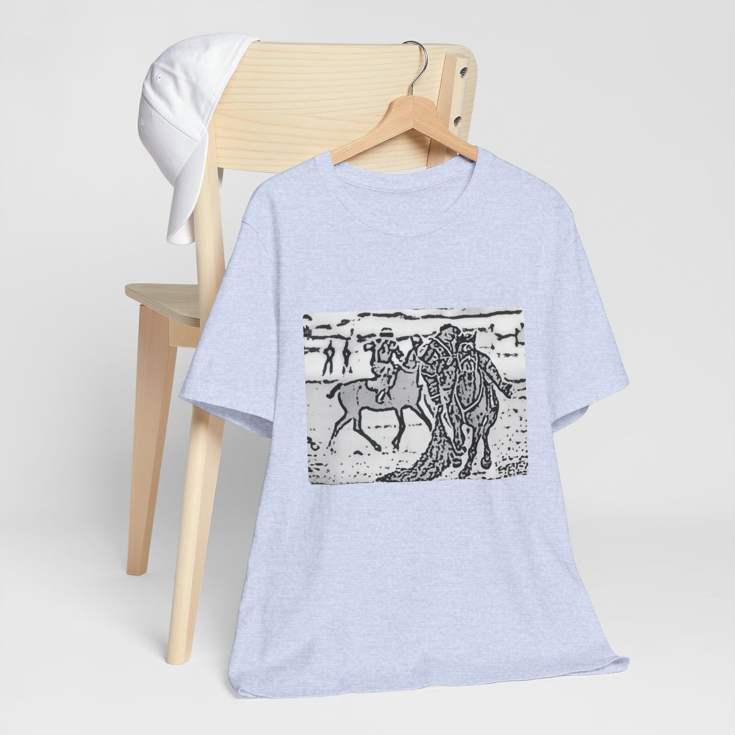 Vintage Buzkashe Art Unisex Short Sleeve Tee - horse lovers
