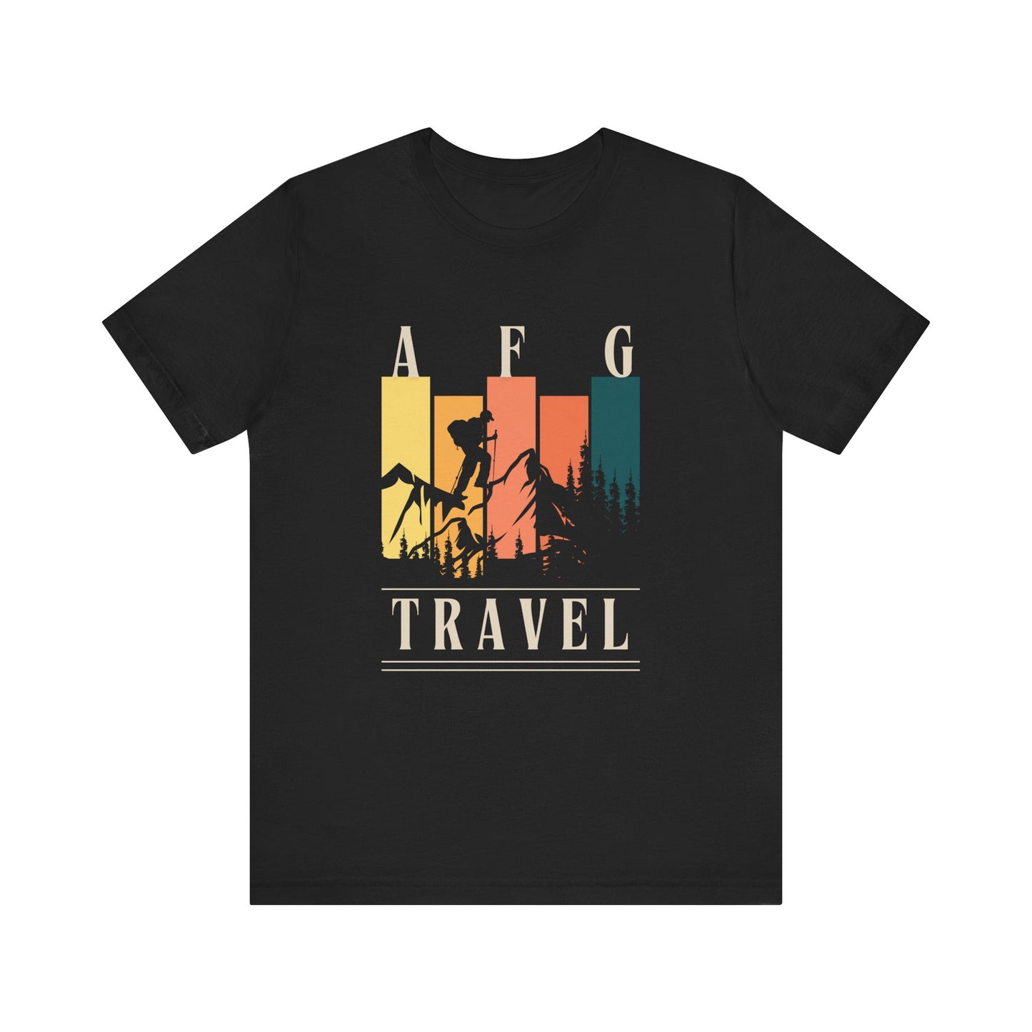 AFG Travel Unisex Jersey Short Sleeve Tee - Vintage Outdoor Adventure Tee