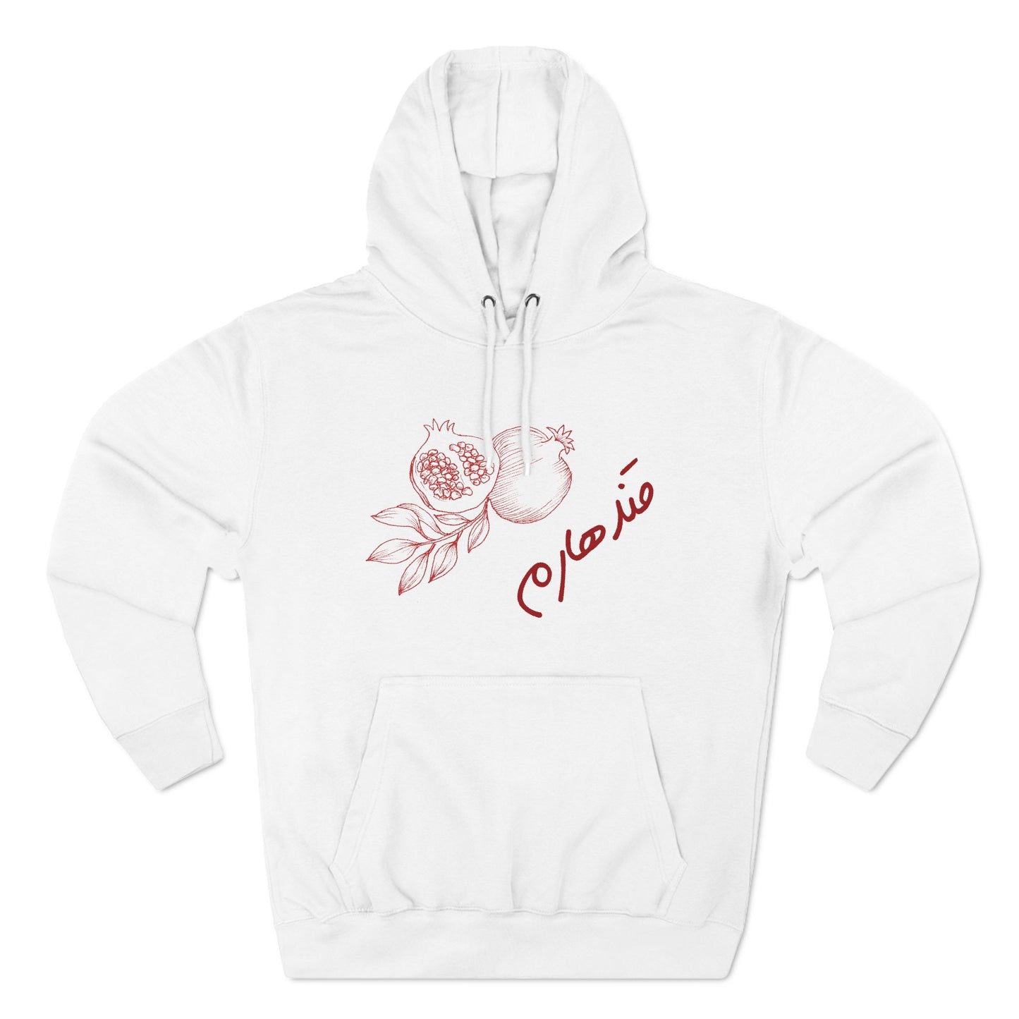 Kandahar Pomegranate Graphic Fleece Hoodie - Cozy Style for Nature Lovers