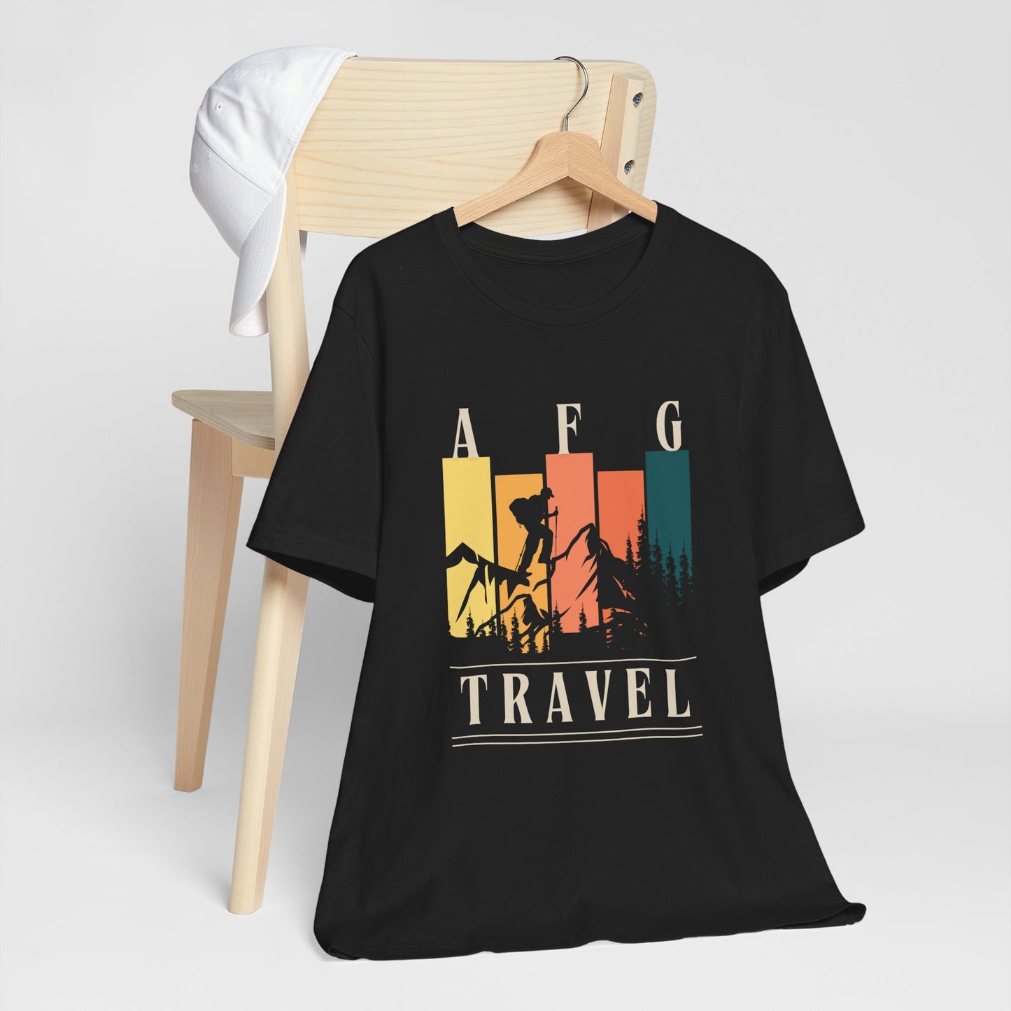 AFG Travel Unisex Jersey Short Sleeve Tee - Vintage Outdoor Adventure Tee