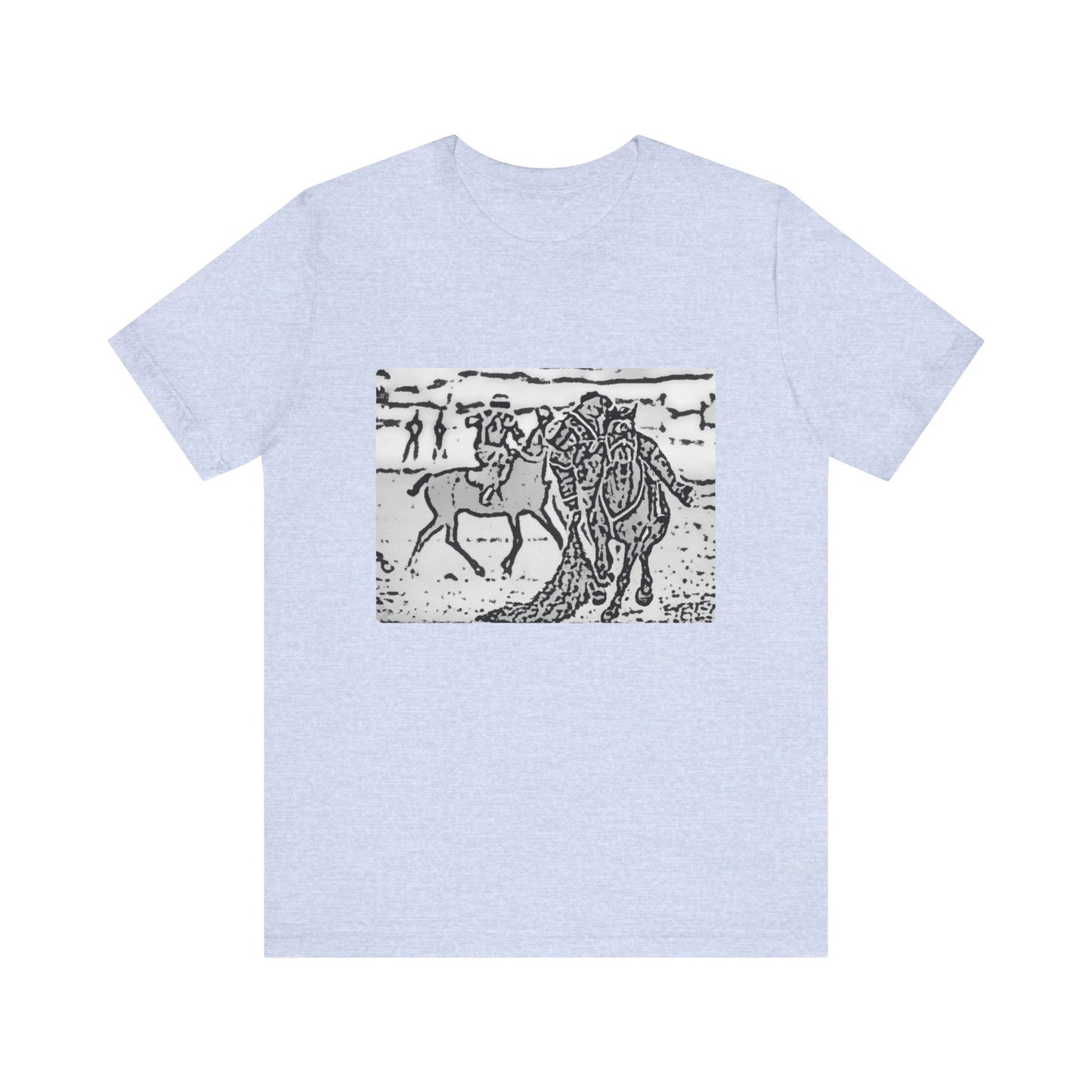 Vintage Buzkashe Art Unisex Short Sleeve Tee - horse lovers