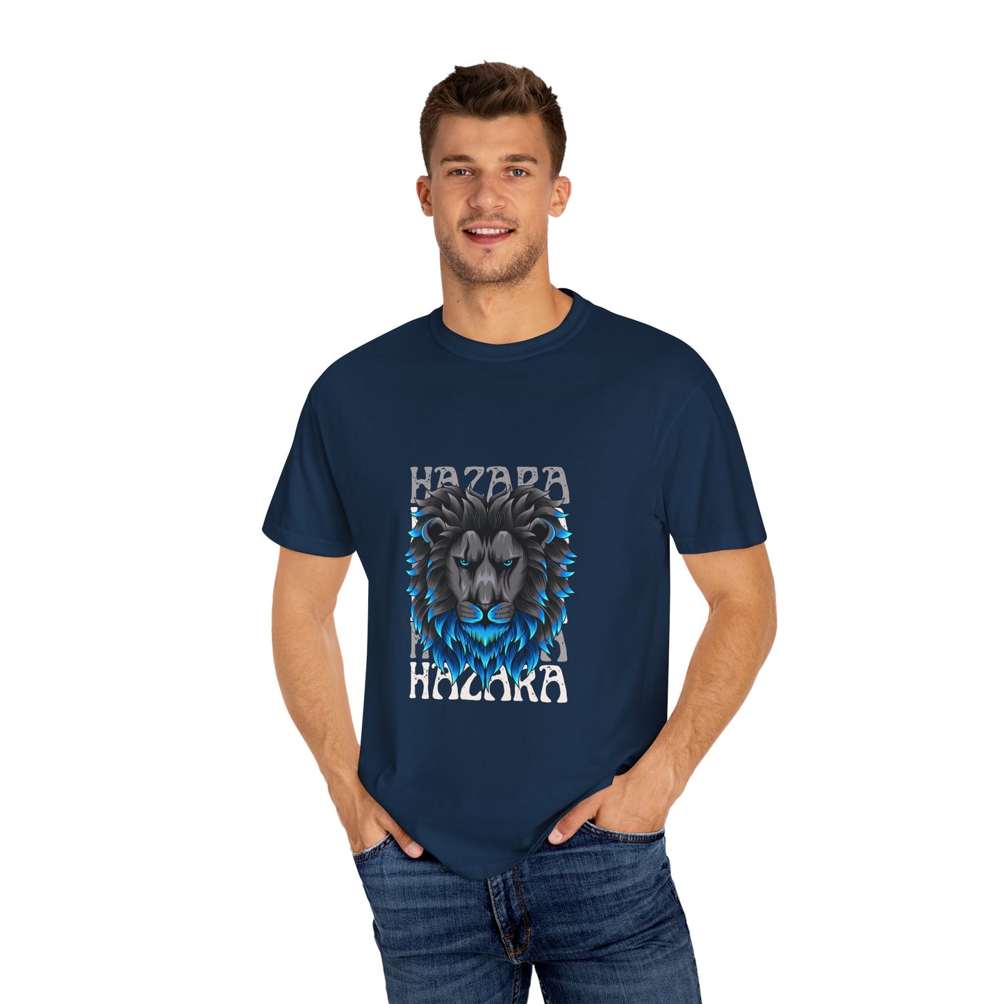 Hazara Lion Unisex Garment-Dyed T-Shirt - Bold Graphic Tee