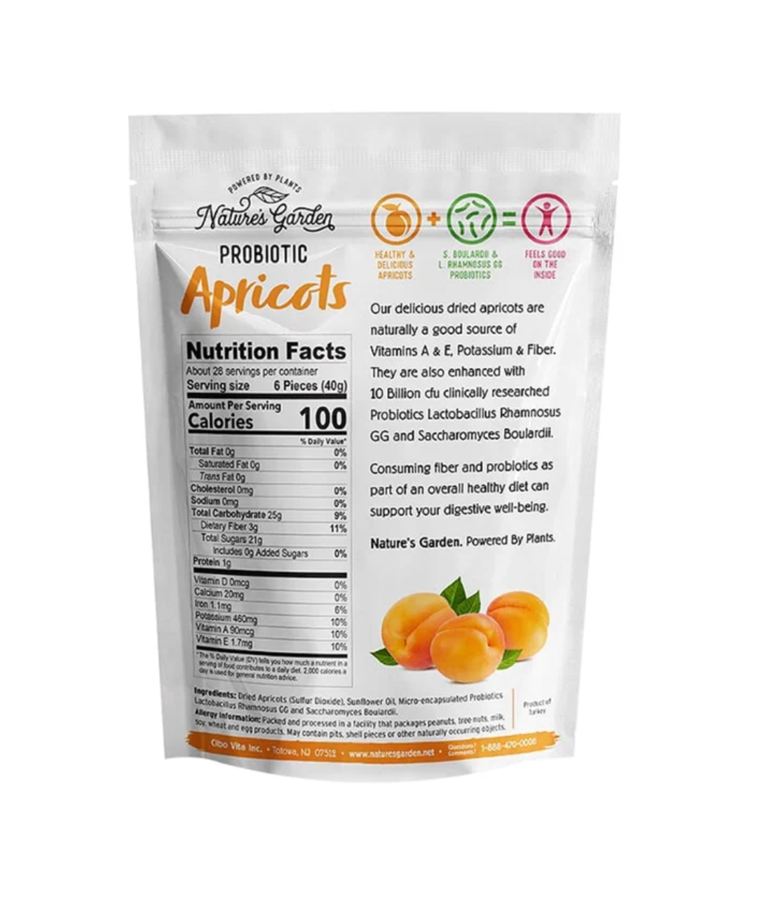 Nature's Garden Probiotic Dried Apricots, 40 oz