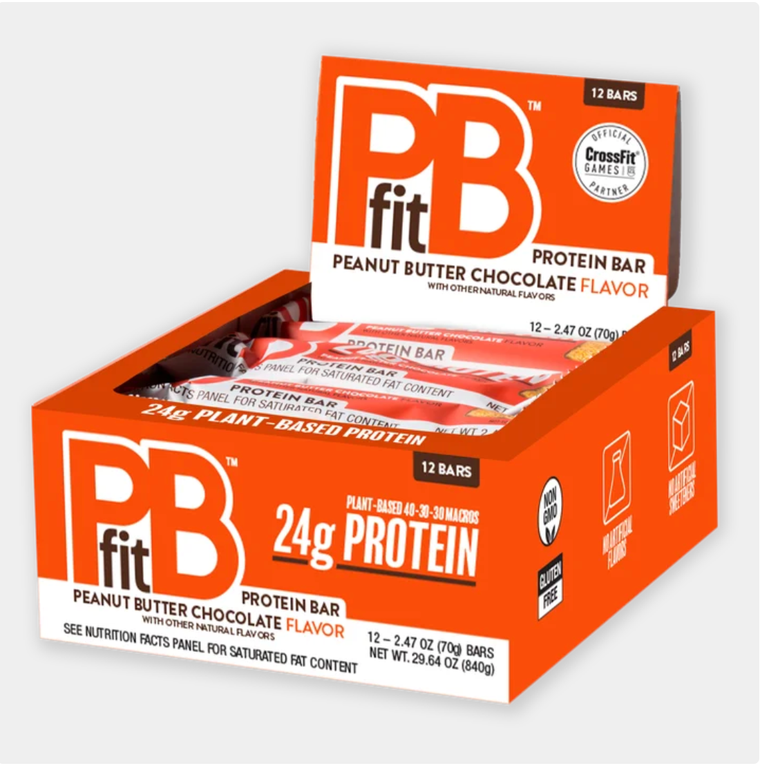 PBfit Protein Bar, Peanut Butter Chocolate, 2.47 oz (12-Count)
