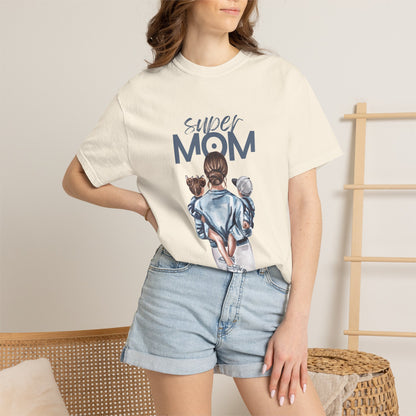 Super Mom T-Shirt — Mom Carrying Kids Graphic Tee (Mother’s Day Gift)