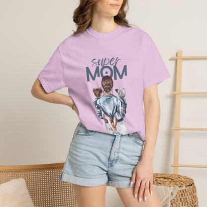 Super Mom T-Shirt — Mom Carrying Kids Graphic Tee (Mother’s Day Gift)