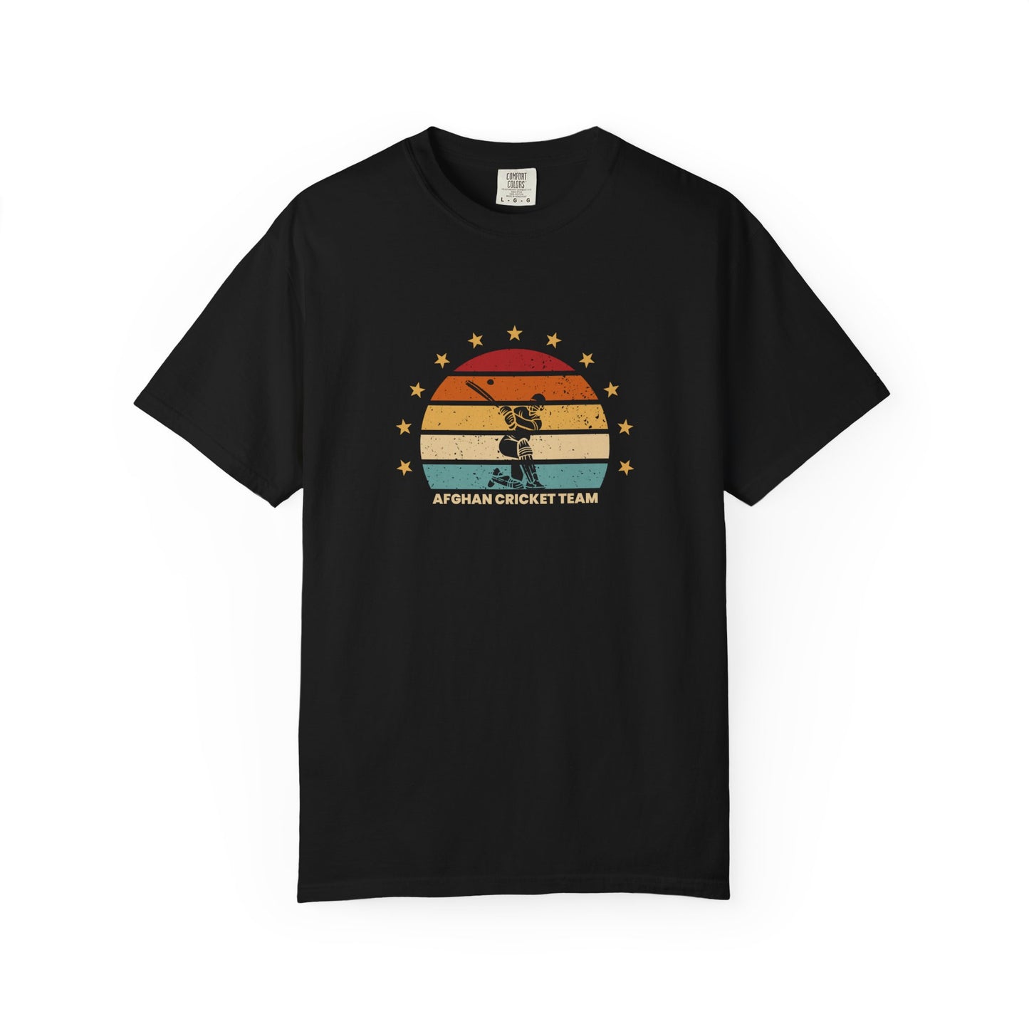 Retro Afghan Cricket Team T-Shirt - Unisex Garment-Dyed Tee