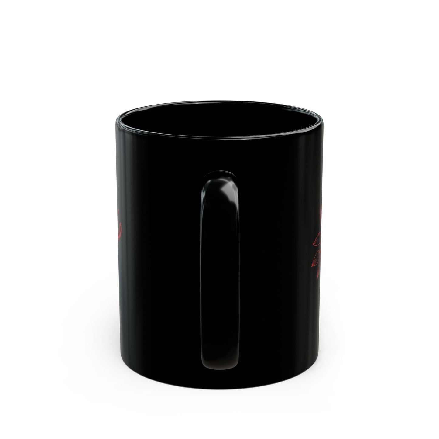 Kandahar Afghanistan Elegant Black Mug with Pomegranate Design - Unique Gift for Tea & Coffee Lovers