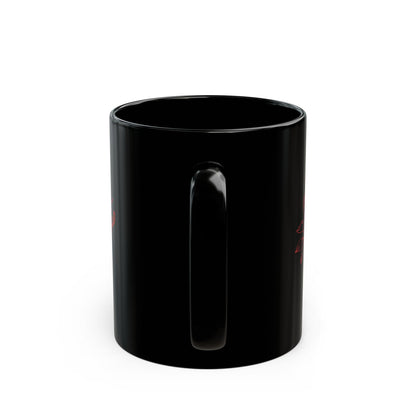 Kandahar Afghanistan Elegant Black Mug with Pomegranate Design - Unique Gift for Tea & Coffee Lovers