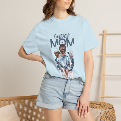 Super Mom T-Shirt — Mom Carrying Kids Graphic Tee (Mother’s Day Gift)