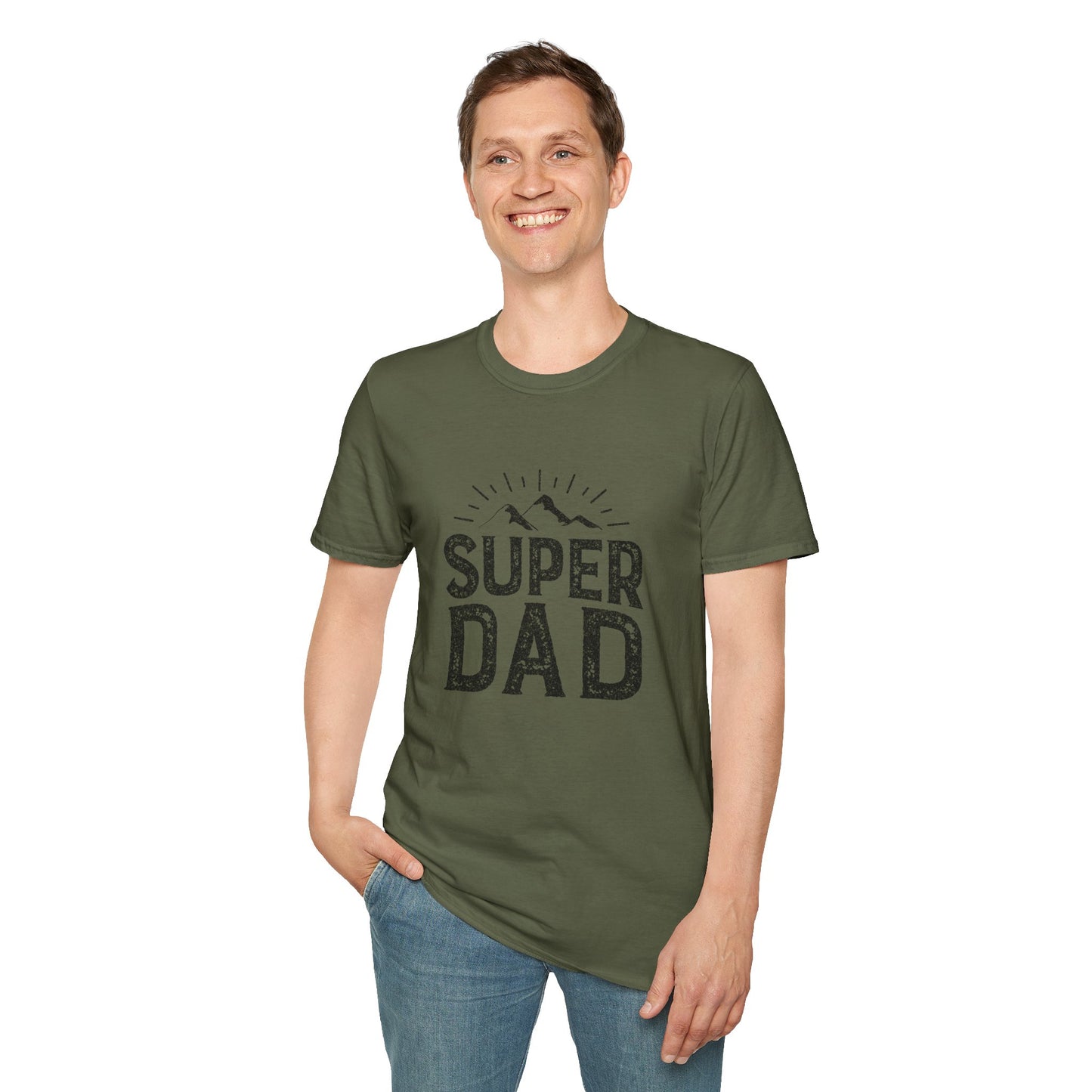 Super Dad T-Shirt — Vintage Mountains Father's Day Tee