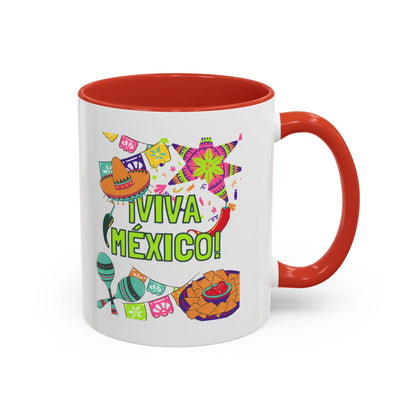 Viva México Accent Coffee Mug — Festive Mexican Fiesta 11/15oz