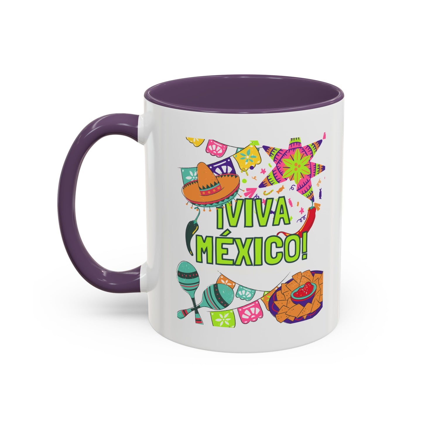 Viva México Accent Coffee Mug — Festive Mexican Fiesta 11/15oz