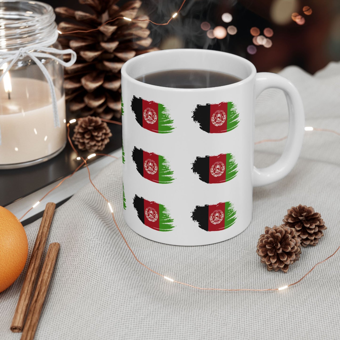 Afghan Heritage Ceramic Mug - 11oz & 15oz, Perfect for Coffee Lovers