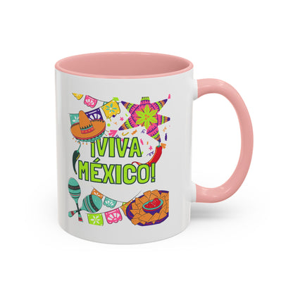 Viva México Accent Coffee Mug — Festive Mexican Fiesta 11/15oz