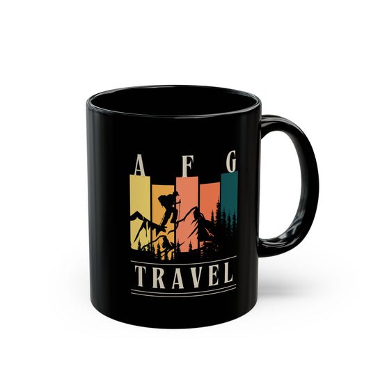 Afghanistan Adventure Travel Mug - 11oz & 15oz Black Coffee Cup for Outdoor Enthusiasts