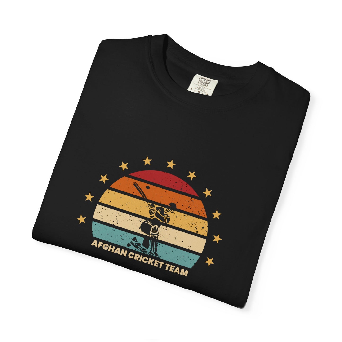 Retro Afghan Cricket Team T-Shirt - Unisex Garment-Dyed Tee