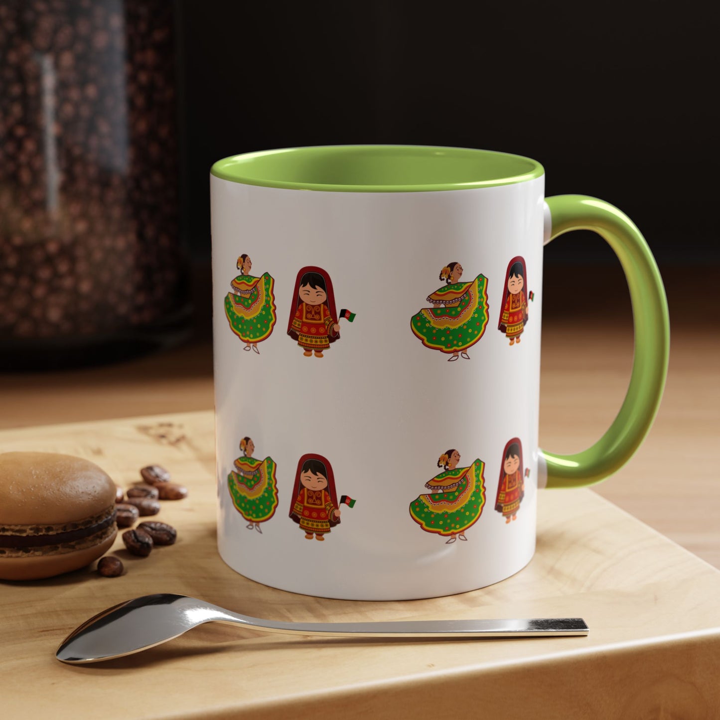 Mexican Folk Dance Accent Coffee Mug – Colorful Baile Jarabe Pattern (11/15oz)