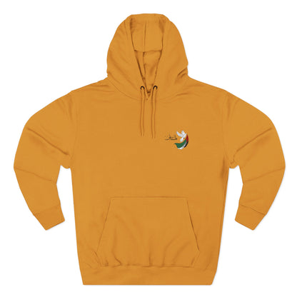 Minimal Crescent Peace Palestine Hoodie — Small Chest Graphic Fleece Pullover