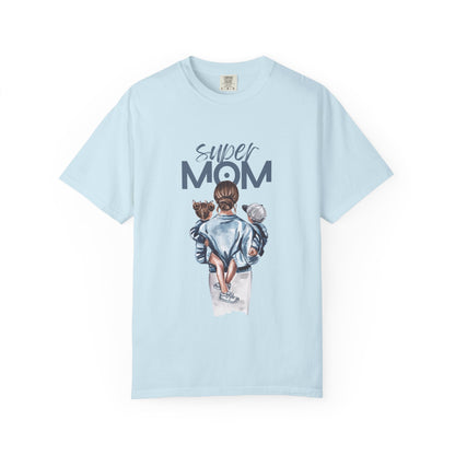 Super Mom T-Shirt — Mom Carrying Kids Graphic Tee (Mother’s Day Gift)
