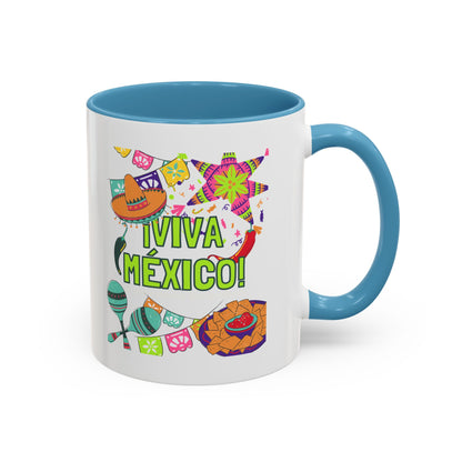 Viva México Accent Coffee Mug — Festive Mexican Fiesta 11/15oz