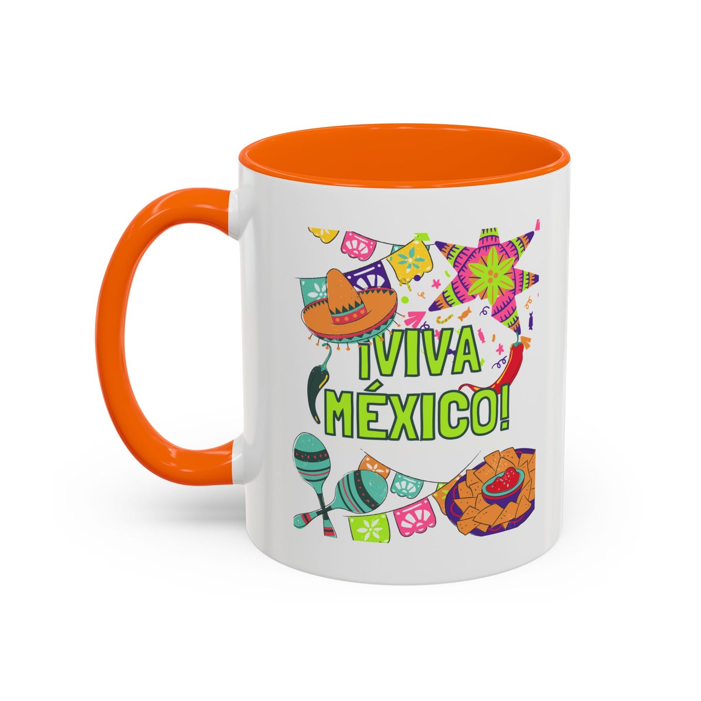 Viva México Accent Coffee Mug — Festive Mexican Fiesta 11/15oz