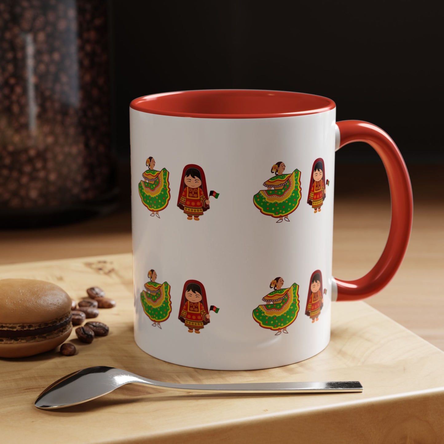 Mexican Folk Dance Accent Coffee Mug – Colorful Baile Jarabe Pattern (11/15oz)