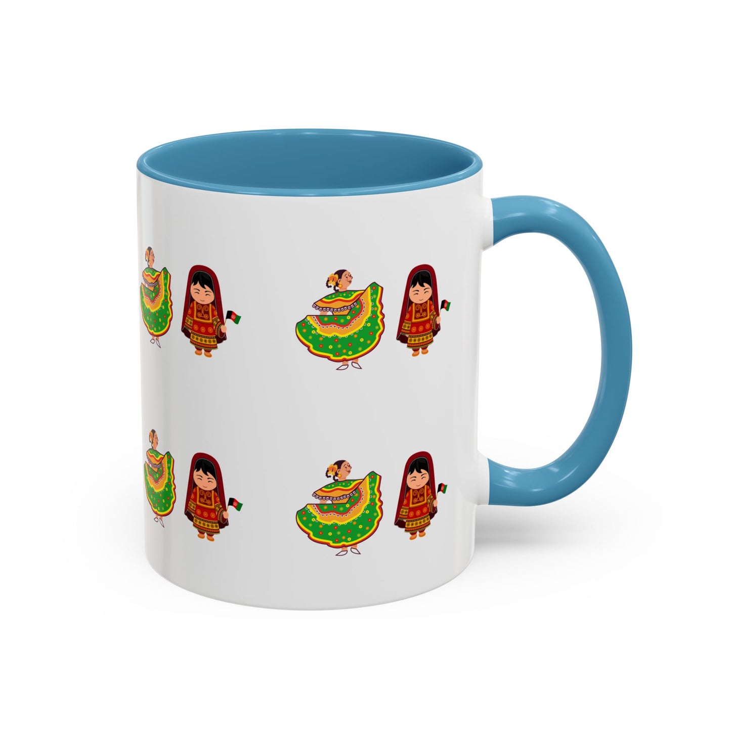 Mexican Folk Dance Accent Coffee Mug – Colorful Baile Jarabe Pattern (11/15oz)