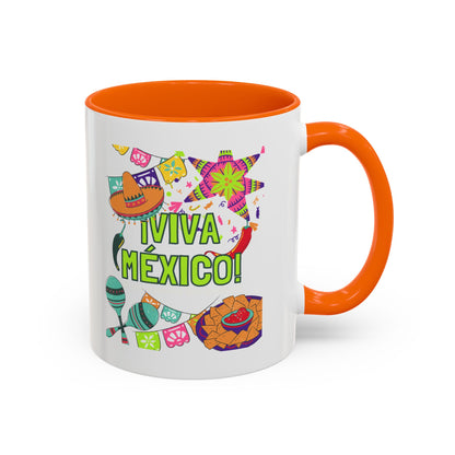 Viva México Accent Coffee Mug — Festive Mexican Fiesta 11/15oz