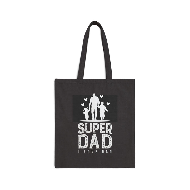 Super Dad Cotton Tote Bag – "I Love Dad" Father’s Day Gift
