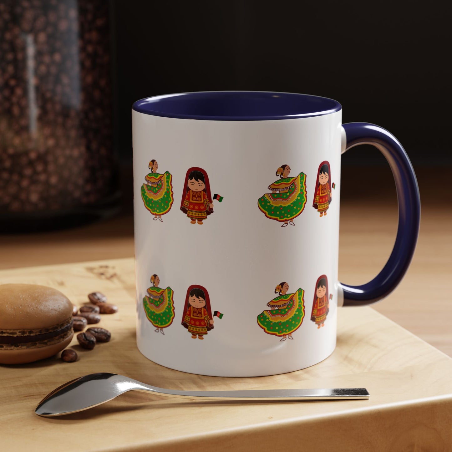Mexican Folk Dance Accent Coffee Mug – Colorful Baile Jarabe Pattern (11/15oz)