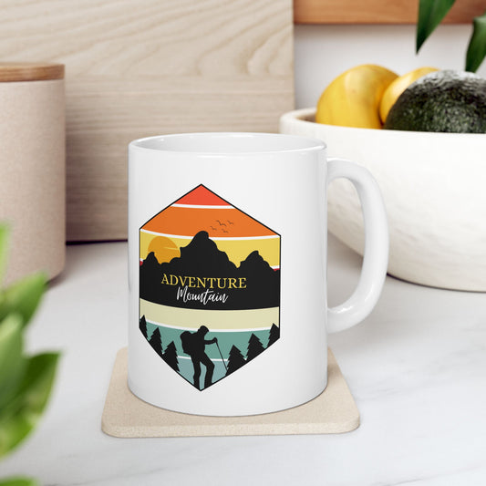 Adventure Awaits Ceramic Mug - Perfect for Nature Lovers