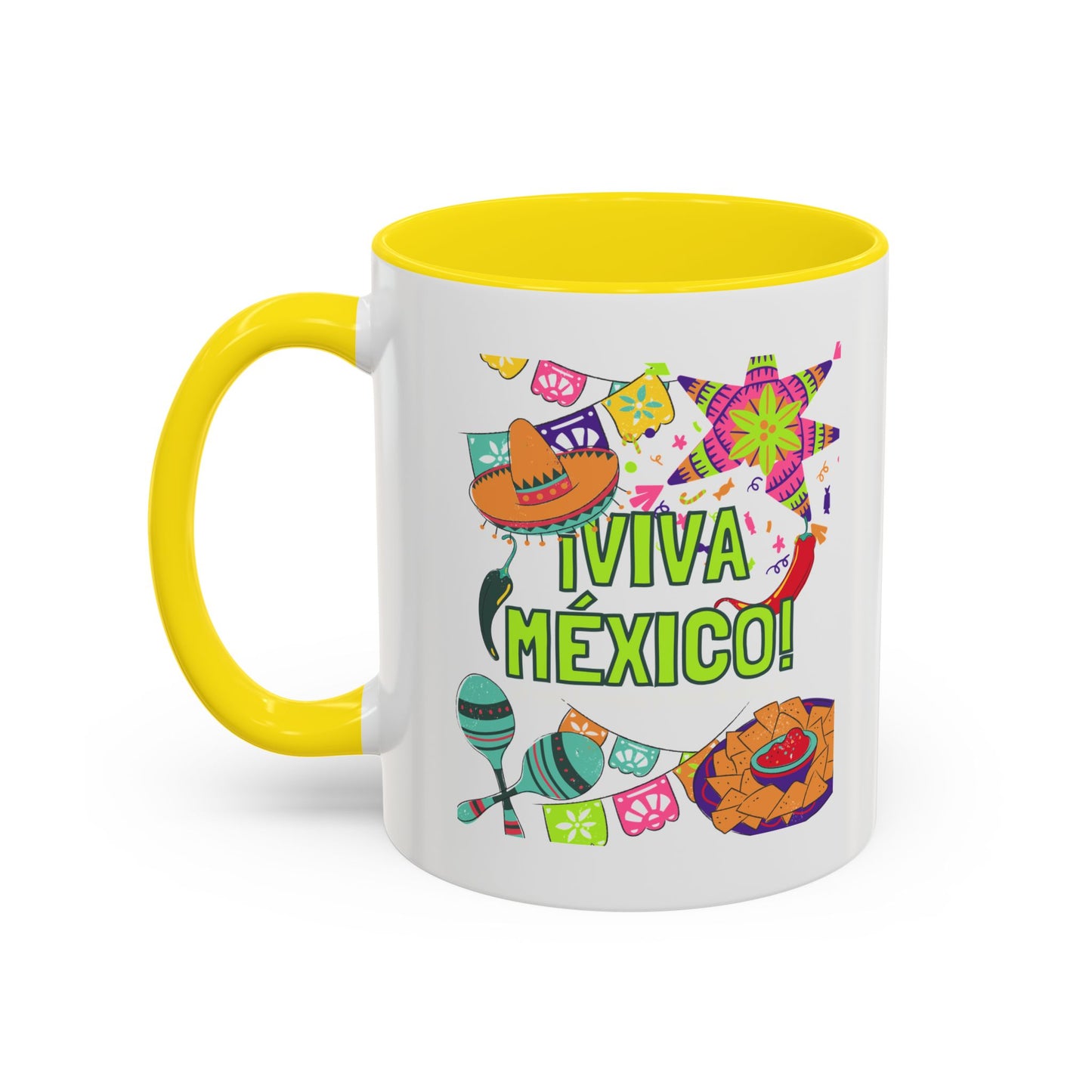 Viva México Accent Coffee Mug — Festive Mexican Fiesta 11/15oz