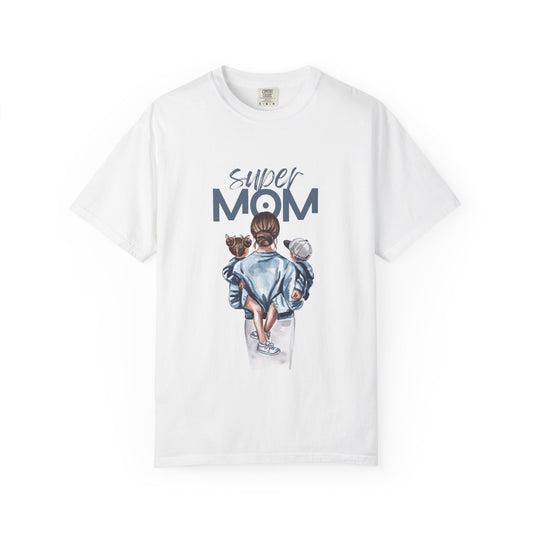Super Mom T-Shirt — Mom Carrying Kids Graphic Tee (Mother’s Day Gift)