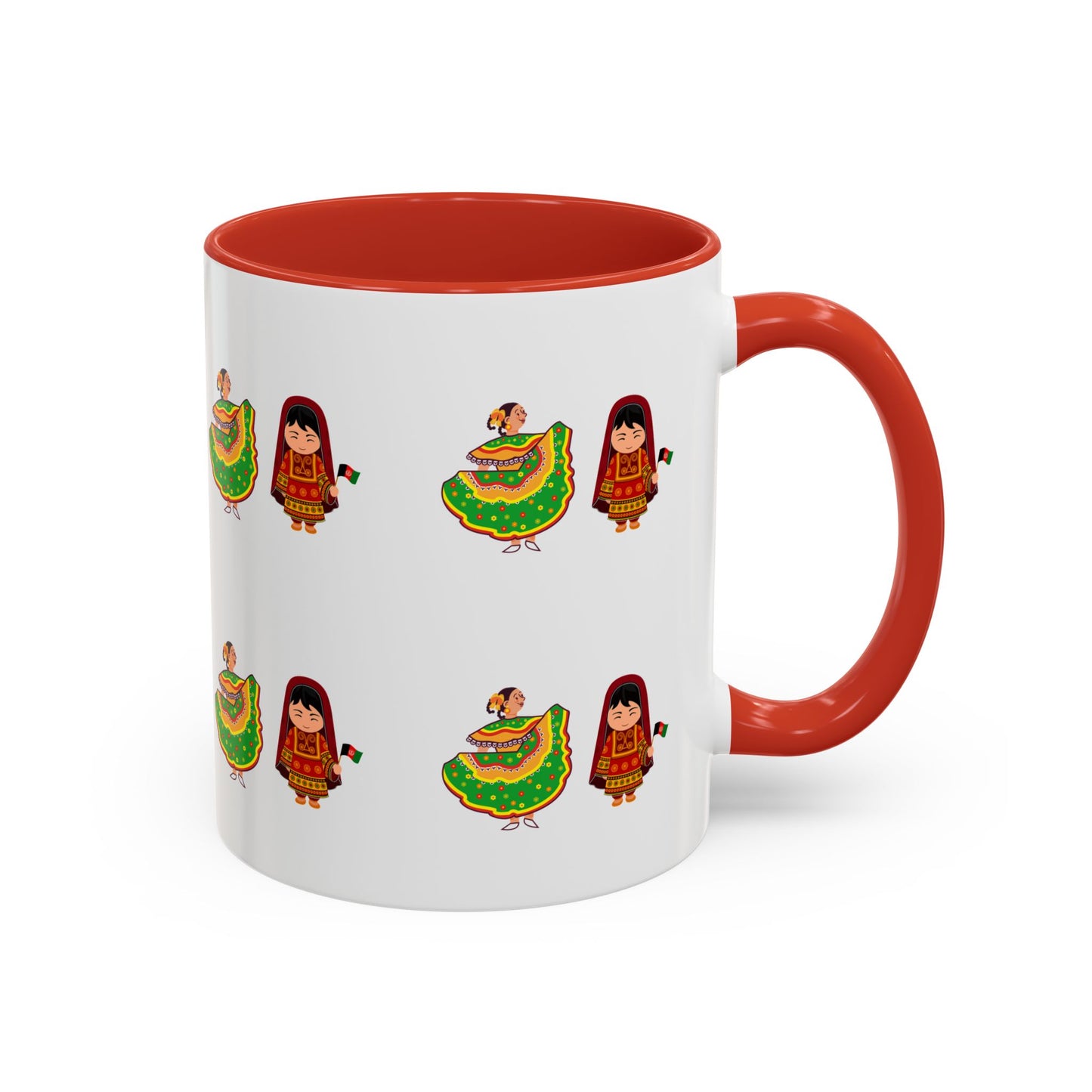 Mexican Folk Dance Accent Coffee Mug – Colorful Baile Jarabe Pattern (11/15oz)