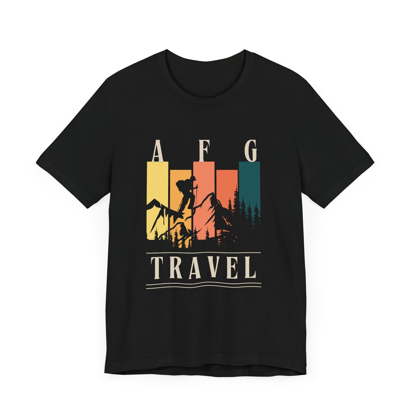 AFG Travel Unisex Jersey Short Sleeve Tee - Vintage Outdoor Adventure Tee