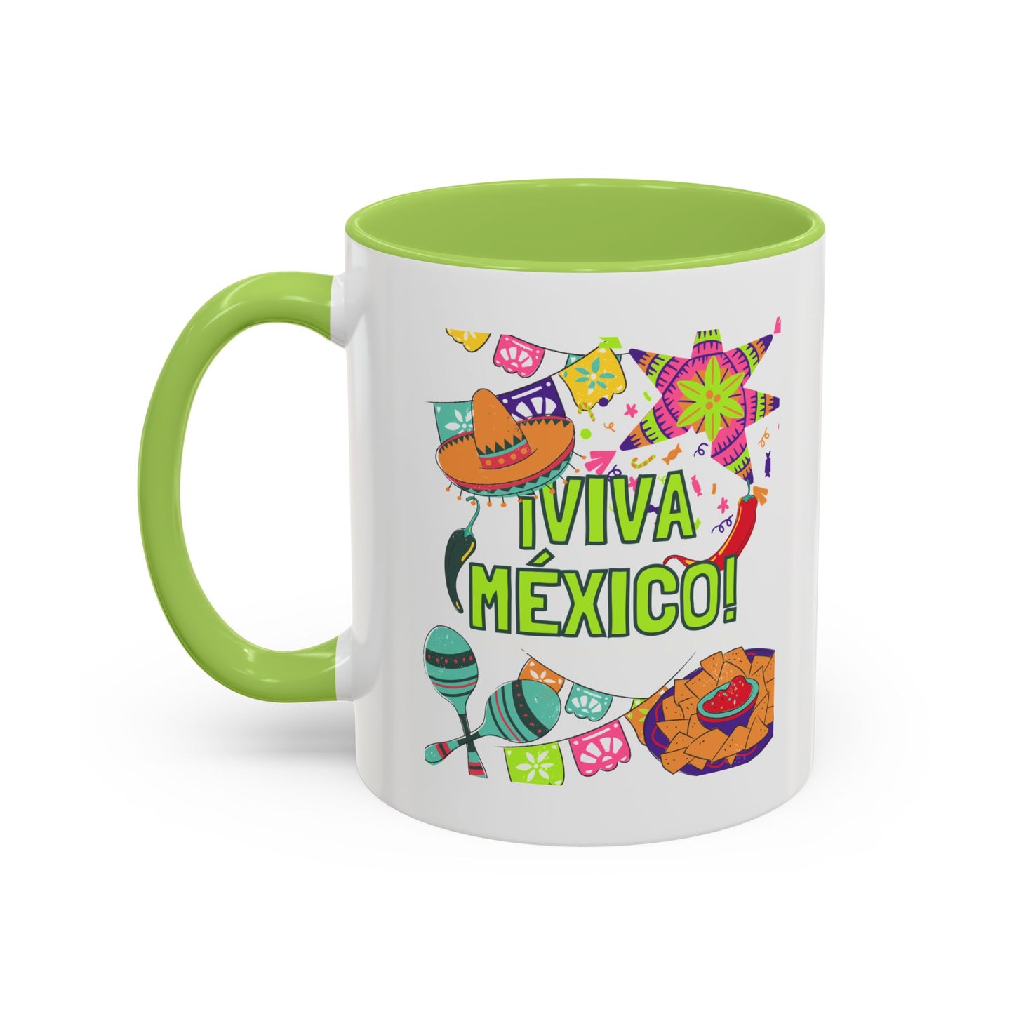 Viva México Accent Coffee Mug — Festive Mexican Fiesta 11/15oz