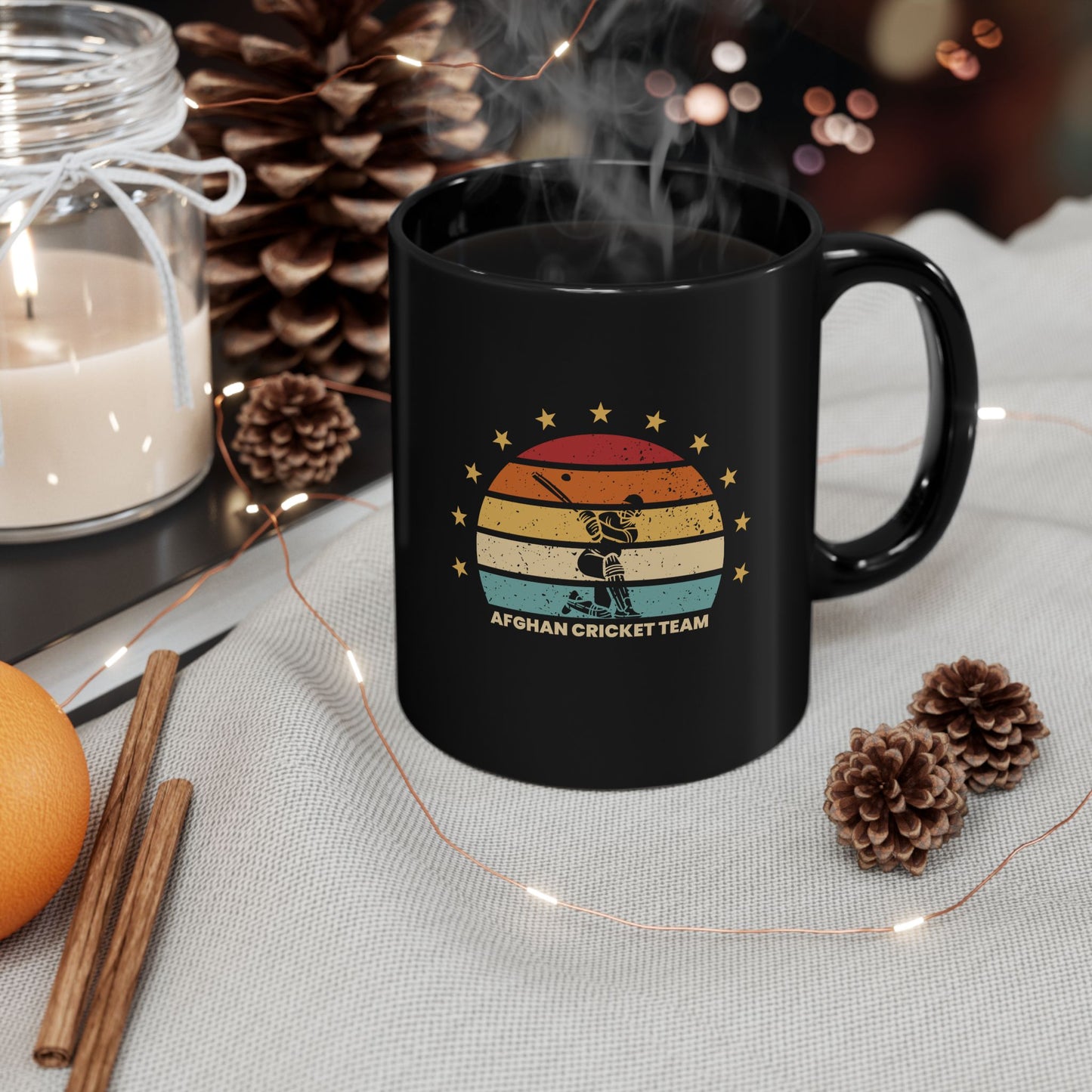 Afghan Cricket Team Black Mug - Perfect Gift for Sports Enthusiasts