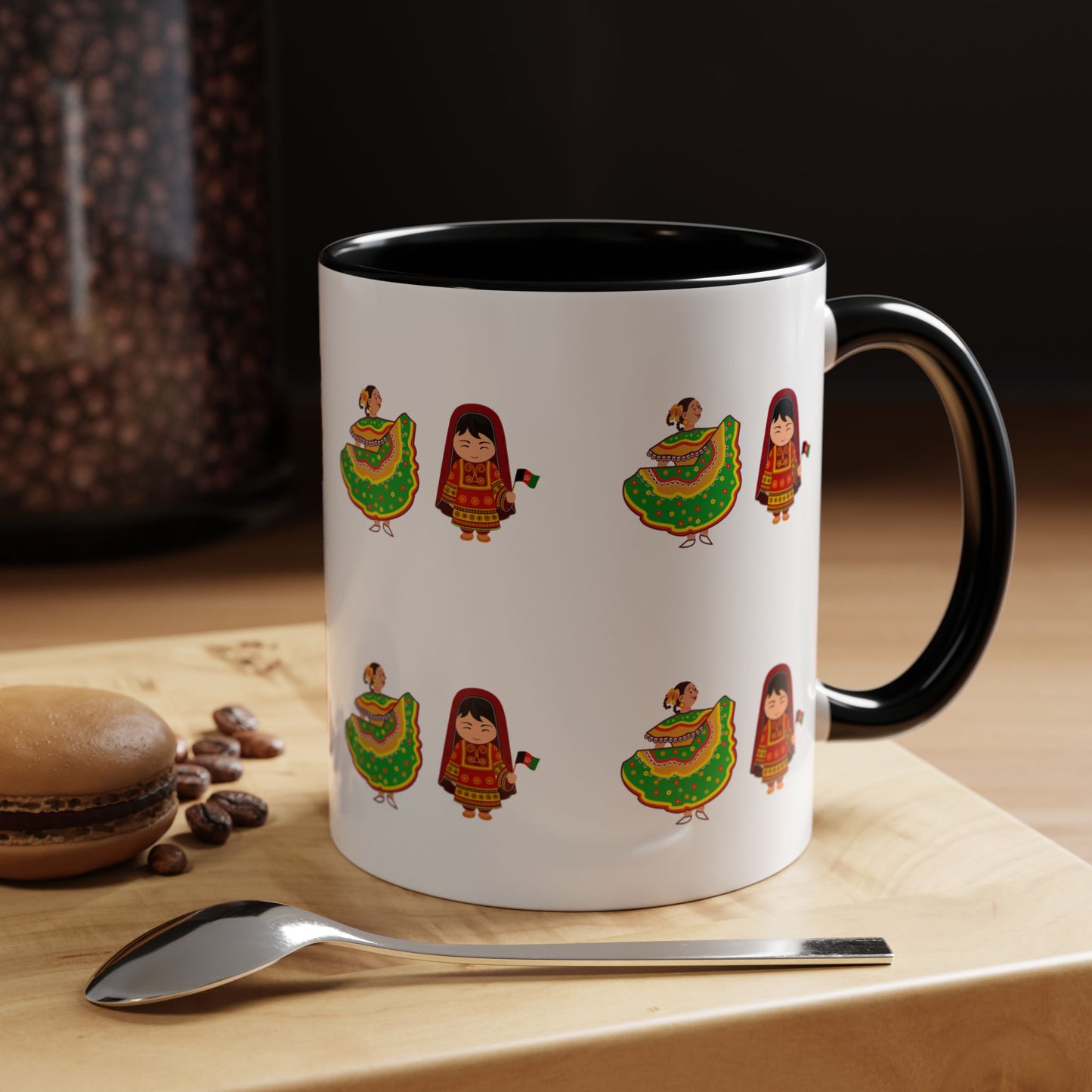 Mexican Folk Dance Accent Coffee Mug – Colorful Baile Jarabe Pattern (11/15oz)