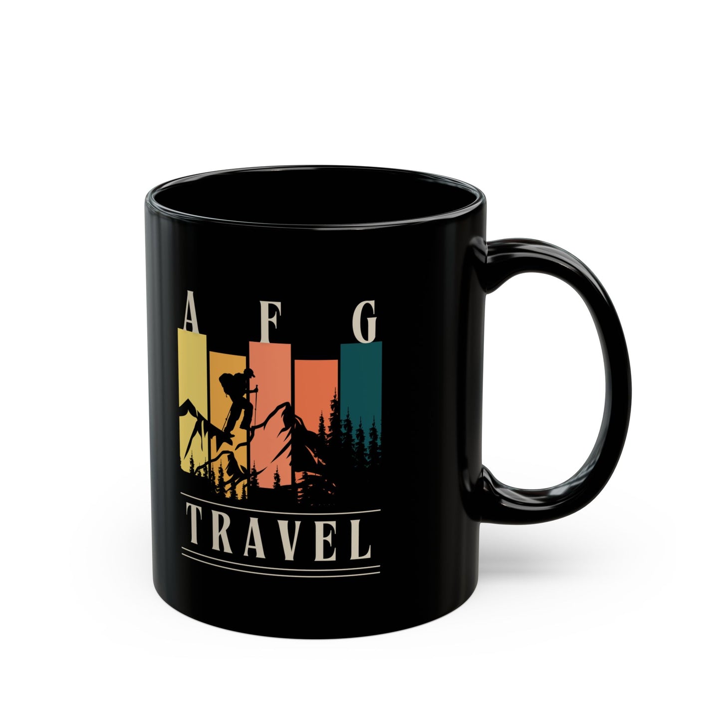 Afghanistan Adventure Travel Mug - 11oz & 15oz Black Coffee Cup for Outdoor Enthusiasts
