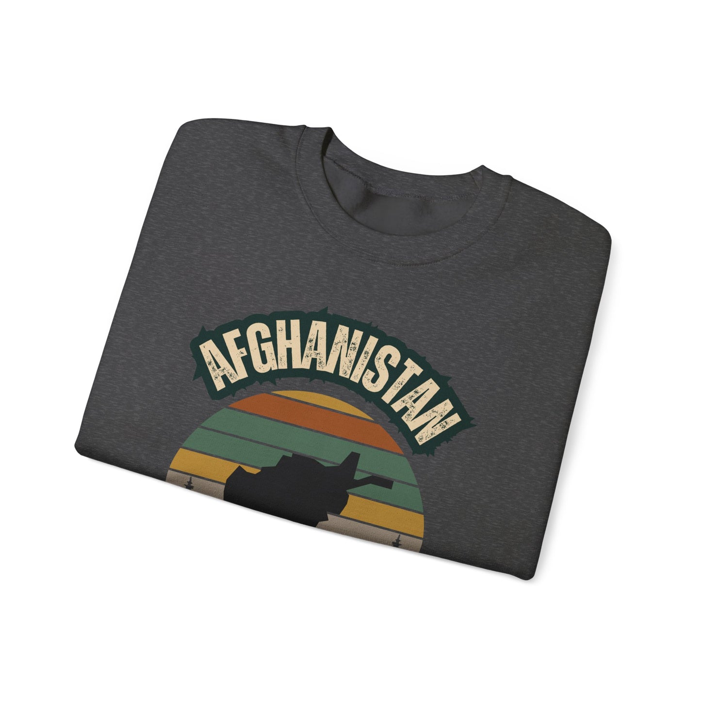 Afghanistan Retro Mountain Crewneck Sweatshirt – Where Your Heart Is