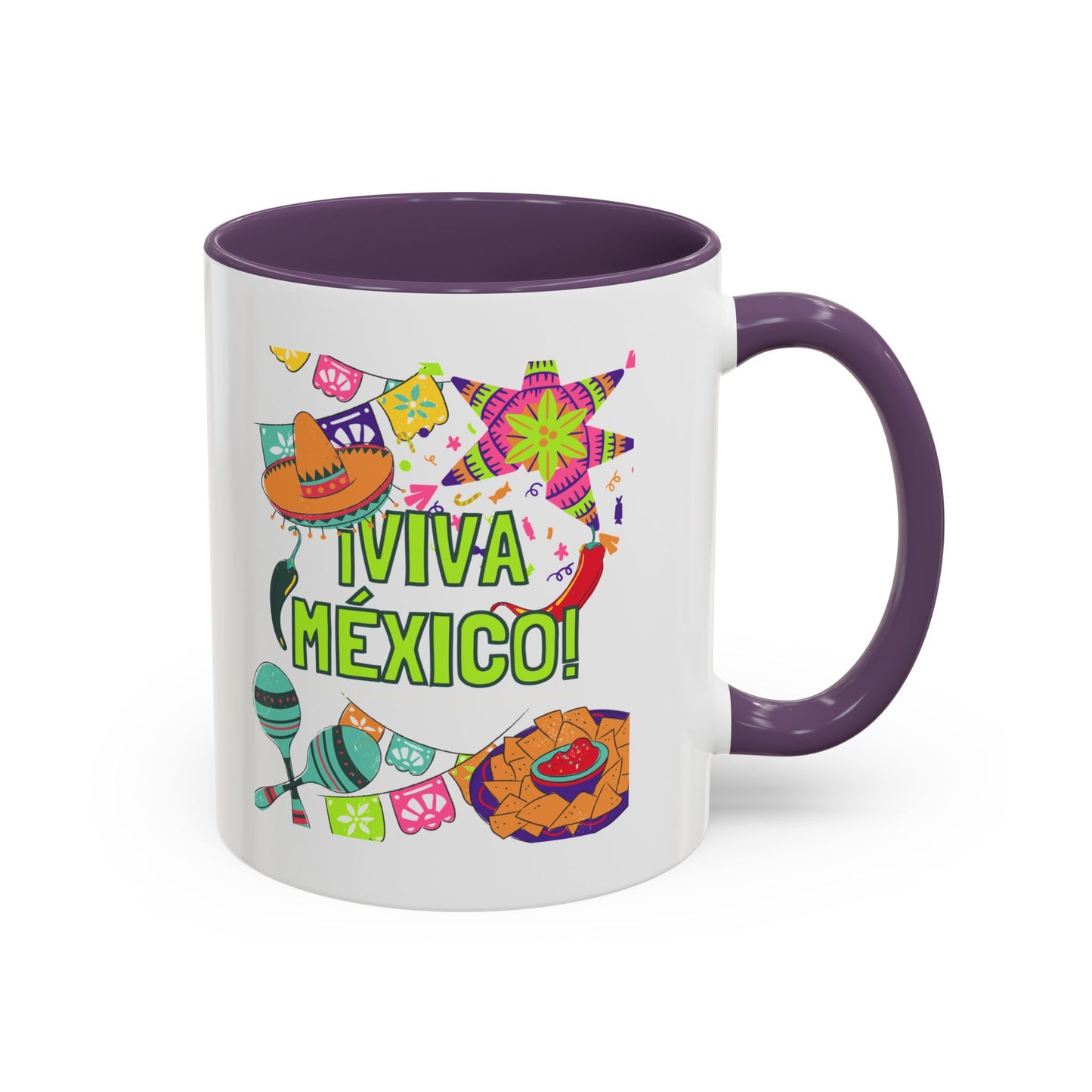 Viva México Accent Coffee Mug — Festive Mexican Fiesta 11/15oz