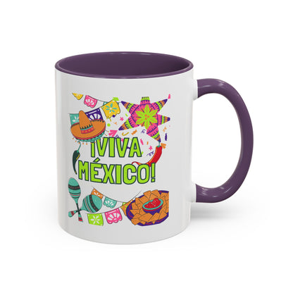 Viva México Accent Coffee Mug — Festive Mexican Fiesta 11/15oz
